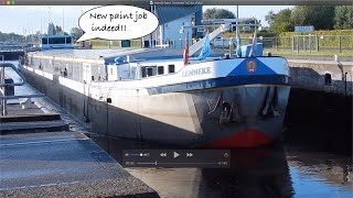 👨‍🎨 New Paint Job LENNEKE Leaving The Lock of The OOSTERSLUIS in groningen  3040NL [upl. by Gayner]