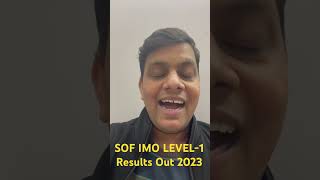 SOF IMO LEVEL1 Results Out 202324 divijatutorialclass olympiad [upl. by Llenrub124]