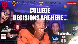 COLLEGE DECISION REACTIONS  19 SCHOOLS Ivies t10 Ending is AMAZING [upl. by Eluj]