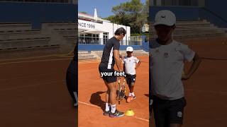 Try this body rotation hack for a more accurate serve 💫 tennis tennisfans tennistips [upl. by Penhall]