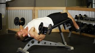 Decline Dumbbell Flyes  Workout Videos Chest Workout [upl. by Iroc]