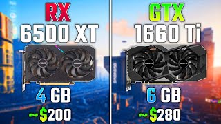 AMD RX 6500XT vs GTX 1660 Ti  Test in 8 Games [upl. by Vokay748]