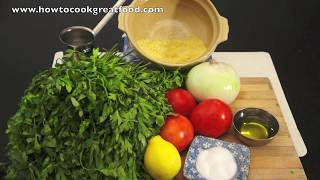 Tabbouleh Recipe  Arabic Salad  Tabbouleh  Middle Eastern Salad  Parsley Salad  تبولة‎ [upl. by Eisen]