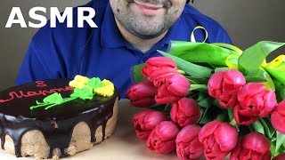 ASMR CHOCOLATE CAKE for Womans Day  8 march Relaxing Eating Sounds Mukbang [upl. by Martinsen]