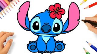 HOW TO DRAW STITCH EASY 💗 [upl. by Rramahs657]