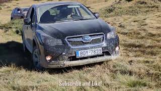 Subaru XV Crosstrek amp Dacia Duster recovery from hill climb offroad offroading 4x4 vs climbing [upl. by Greabe]