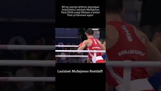 Yana bir final Bokschimiz Lazizbek Mullajonov Olimpia o‘yinlari finalidaboxinglazizbekmullajonov [upl. by Derrek]