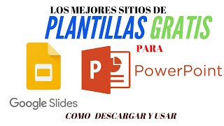 4 Sitios de PLANTILLAS PARA POWERPOINT y Google SLIDES GRATIS 🤑 [upl. by Bartolemo]