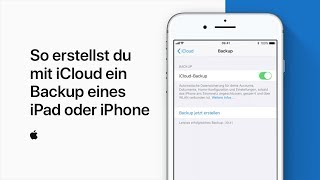 So erstellst du mit iCloud ein Backup eines iPad oder iPhone — Apple Support [upl. by Zarihs]