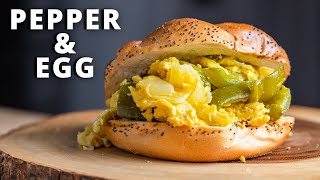 Italian Pepper and Egg Sandwich Recipe [upl. by Stoops]