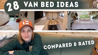 The Ultimate VAN BED LAYOUT VIDEO  28 IDEAS  How to decide which is right for your build [upl. by Georges]