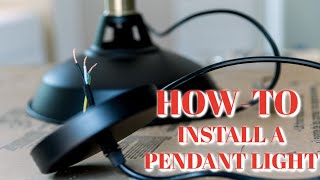 HOW TO INSTALL A PENDANT LIGHT  IKEA LIGHT  DIY [upl. by Airec125]