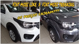 FIAT MOBI TREKKING 2023 X FIAT MOBI LIKE 2023 comparativo QUAL COMPRAR [upl. by Philippa]