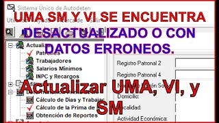 UMA SM Y VI SE ENCUENTRA DESACTUALIZADO O CON DATOS ERRONEOS Actualizar UMA VI y SM [upl. by Ecnedurp782]