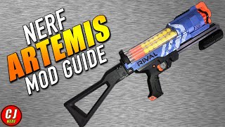 Artemis Nerf Mod  Installation Guide for Stock Adapter amp Pump Grip [upl. by Rabka]