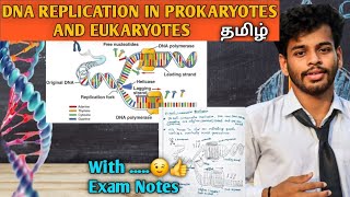 DNA ReplicationProkaryotesEukaryotestamilnotestypesdiagramprocesssemiconservativecsir net [upl. by Aissatsan325]