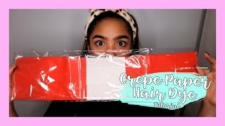 Crepe Paper Hair Dye Tutorial  Andrea B [upl. by Annaehr]