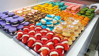 How to make a Variety of Macarons Famous Shop  Korean Food ASMR [upl. by Salene]