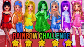 RAINBOW CHALLENGE In DRESS TO IMPRESS Making An OUTFIT For EVERY COLOR No Matter The THEME  ROBLOX [upl. by Dugaid]