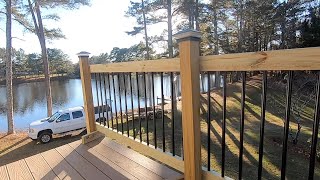 Round Aluminum Deck Rail Balusters Installation  KOL 146 [upl. by Ayikin]