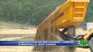 Construction begins on new academic complex in Summersville [upl. by Ahtram]