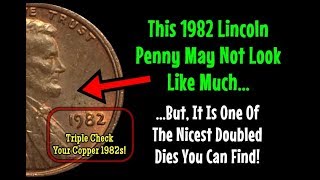 INCREDIBLY SCARCE Doubled Die Variety Surfaces On A 1982 Large Date Lincoln Penny [upl. by Ah957]