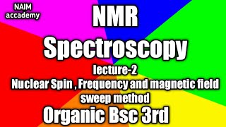 NMR SPECTROSCOPY Lecture 2 Magnetic Moment  Nuclear Spin  Frequency And Magnetic Sweep Method [upl. by Euqinue]