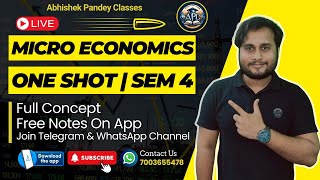 Microeconomics  One Shot  Full Concept  BCom Sem 4  Calcutta University [upl. by Vandyke]