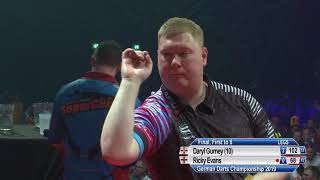 2019 German Darts Championship Final  Daryl Gurney v Ricky Evans [upl. by Eecyaj661]