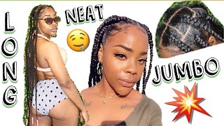 HOW TO DIY JUMBO KNOTLESS BOX BRAIDS LONG W BEADS  DEARRA INSPIRED  BEAUTYWITHTY [upl. by Silda883]