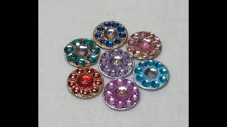 DIYSparkly Flower Center Embellishments Using DT Materials [upl. by Ahsyek789]