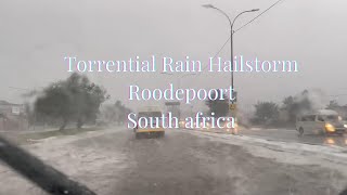 Today Torrential Heavy Rain hailstorm in Roodepoort Gauteng South Africa today Rain 1822024 [upl. by Retsam]