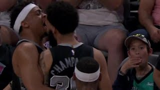 Keldon Johnson BITE his teammates and cut his eyebrow [upl. by Eerazed]