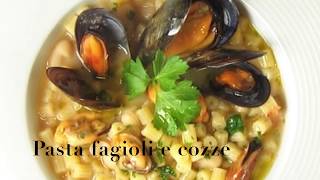 Pasta fagioli e cozze alla napoletana  Pasta beans soup with mussels neapolitan style [upl. by Yager]