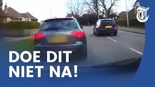 Dashcam filmt dolle rit dronken bestuurder [upl. by Atsylak]