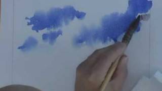 Watercolor Clouds  How to Paint a Breezy Sky [upl. by Prosperus812]