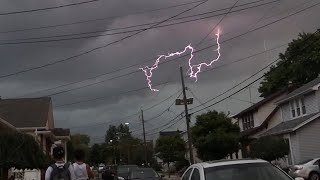 Lightening Shots from todays storm in Totowa NJ Aug 11th 2021 [upl. by Stoller]