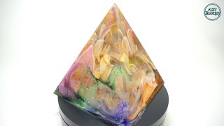 Alcohol ink Big Pyramid  Dish PETRI Art Petri art 3D RESIN Art Epoxy [upl. by Odiug67]