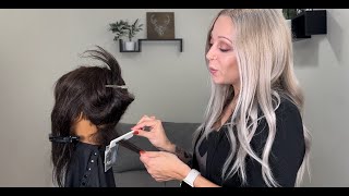 HOW TO Teasy Lights Hair Tutorial Highlight WITHOUT A Root Shadow [upl. by Slaby]