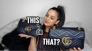 This Or That Gucci Marmont Mini vs Medium  elle be [upl. by Mohr]