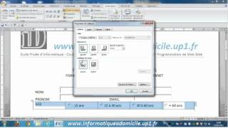 Word  Faire un Formulaire [upl. by Oliver556]