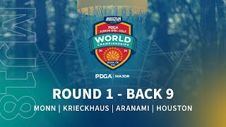 2024 PDGA Junior Disc Golf World Championships  MJ18 R1B9  Monn Krieckhaus Aranami Houston [upl. by Alael316]