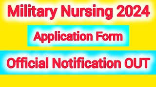 MNS 2024 Application Form Official Notification MNS Bsc Nursing [upl. by Esina]