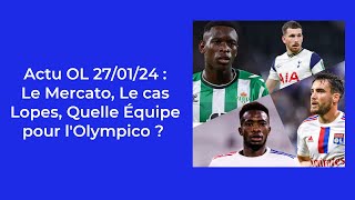 Actu OL 290124 Mercato et Compo pour lOlympico [upl. by Annawik]