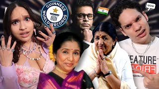 Reacting to MIND BLOWING World Records broken by Indian Singers [upl. by Les]