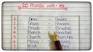 Plurals with es Part1  Singular and Plurals  Irregular Plurals [upl. by Nivrek583]