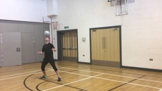 Freestyle footballer John Farnworth at Warddykes Primary School in Arbroath with his skills [upl. by Malloch]