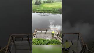 Decking cleaning down by the river [upl. by Nitsirc]