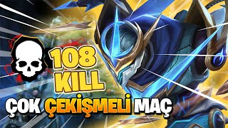 108 KILL ÇIKAN ÇOK ÇEKİŞMELİ MAÇ  GUSION  Mobile Legends [upl. by Hteb]