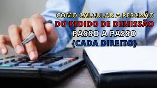 Pedido de demissão Meus direitos Como calcular o pedido de demissão em menos de 5 minutos [upl. by Aniuqal813]